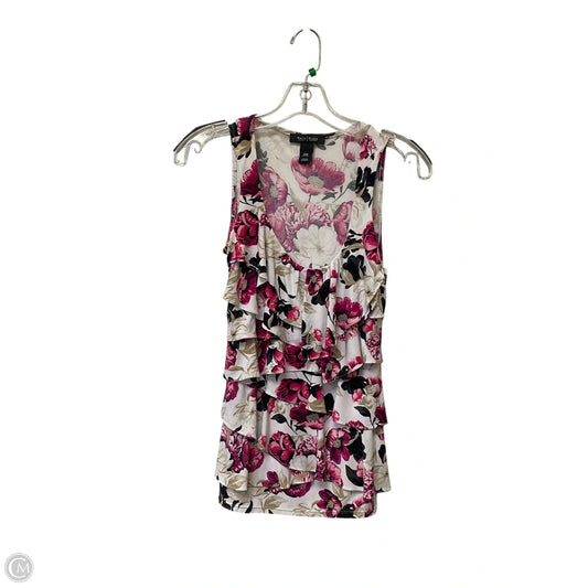 Top Sleeveless By White House Black Market In Floral Print, Size: Xxs