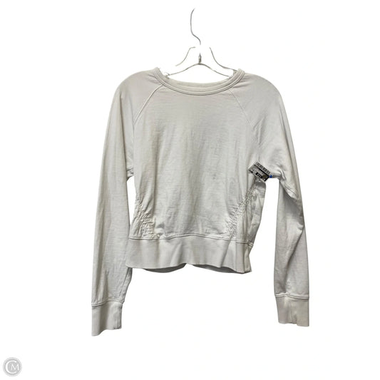 Athletic Top Long Sleeve Crewneck By Athleta In White, Size: Xs