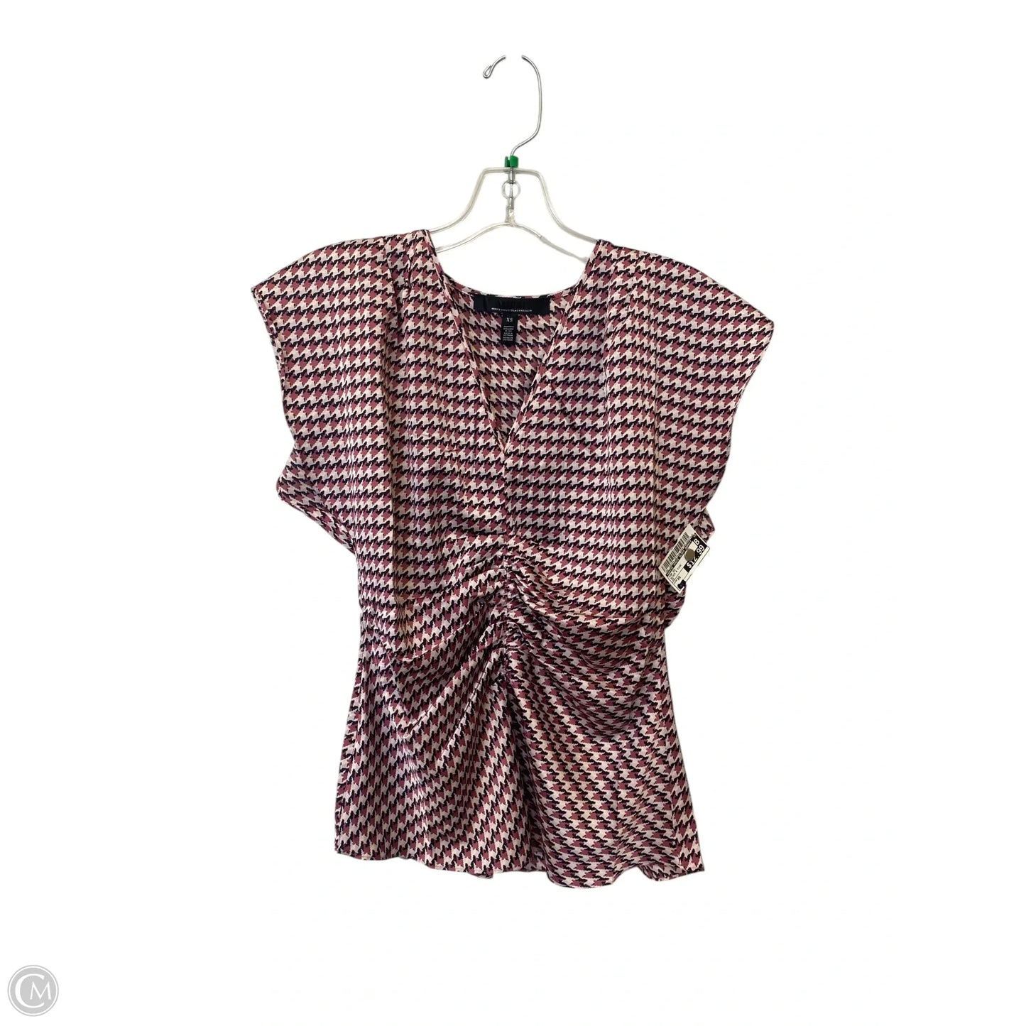 Top Short Sleeve By White House Black Market In Black & Pink, Size: Xs