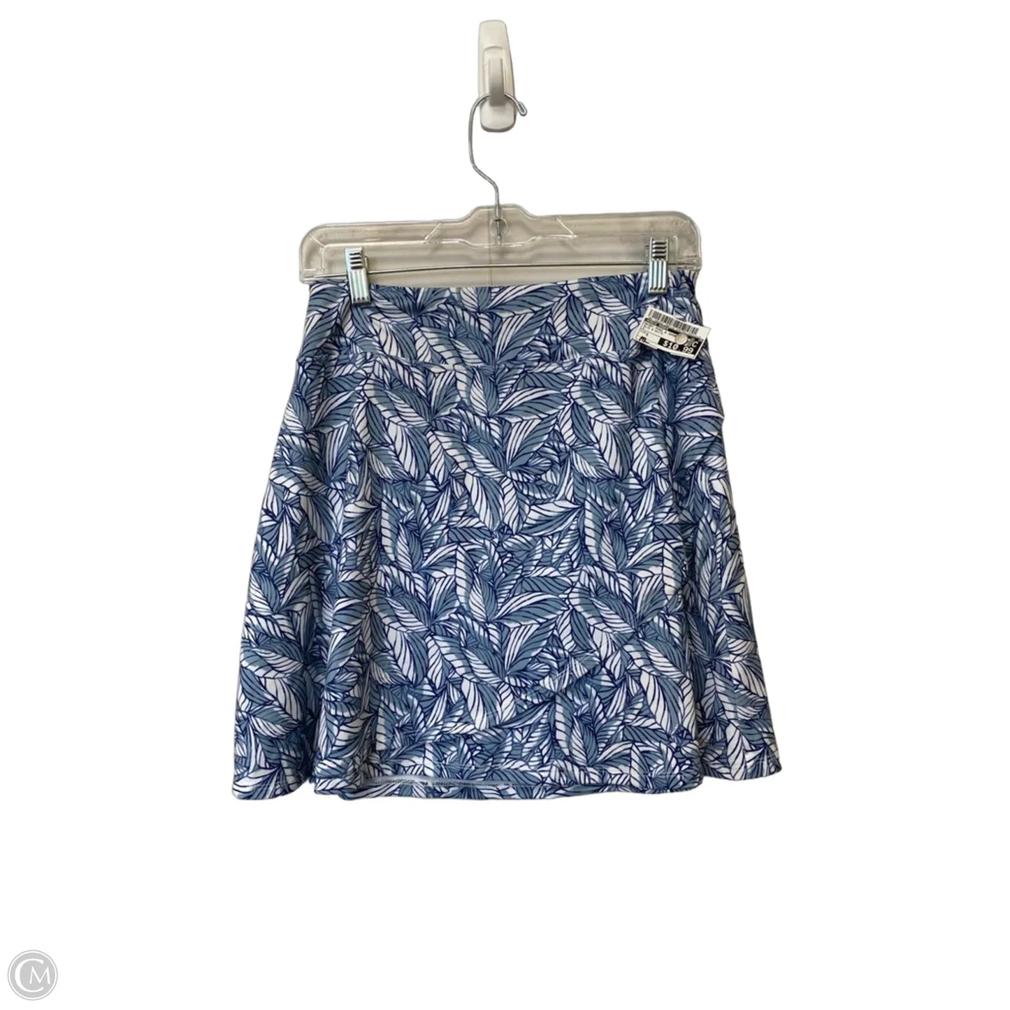 Skirt Mini & Short By Eddie Bauer In Blue & White, Size: S