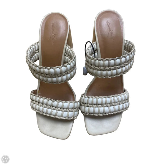 Sandals Heels Block By Universal Thread In Cream, Size: 7