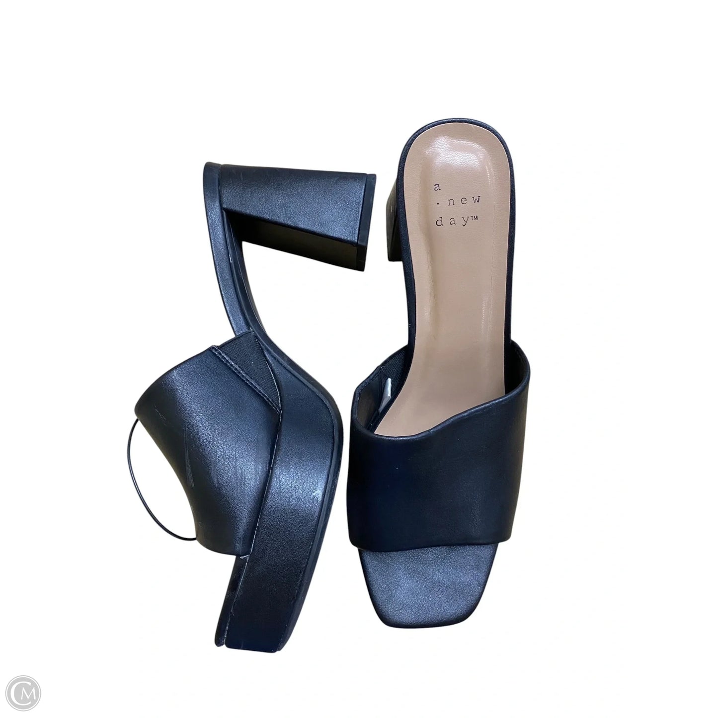 Sandals Heels Block By A New Day In Black, Size: 8.5