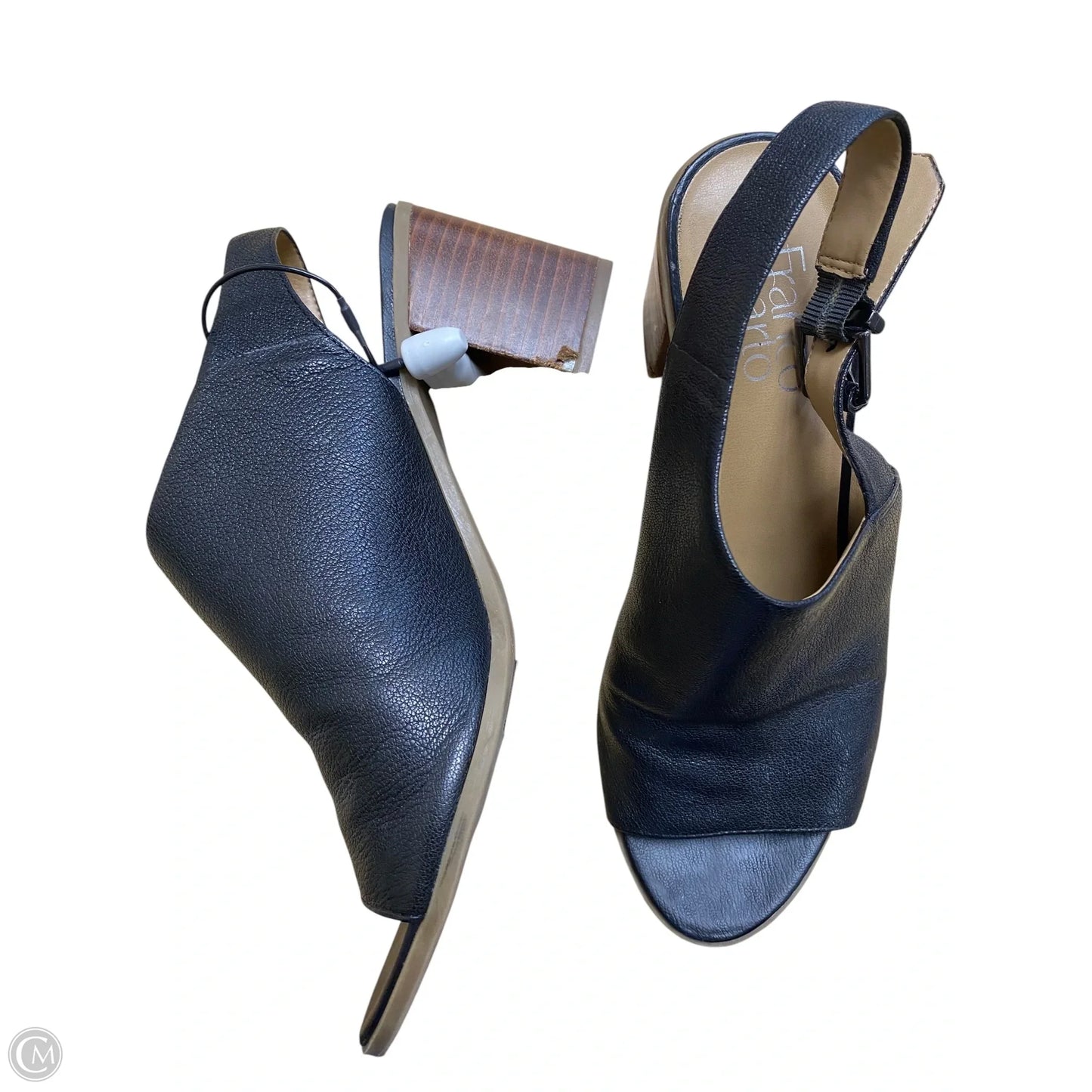 Sandals Heels Block By Franco Sarto In Black, Size: 8.5