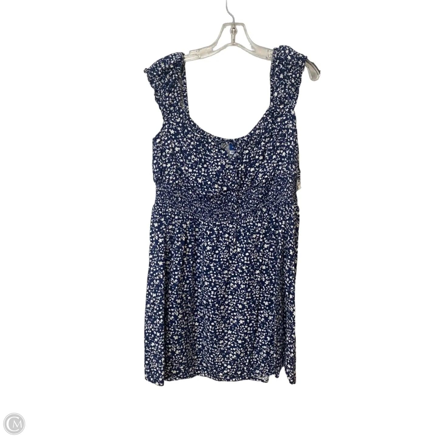 Dress Casual Short By Old Navy In Blue & White, Size: Xl