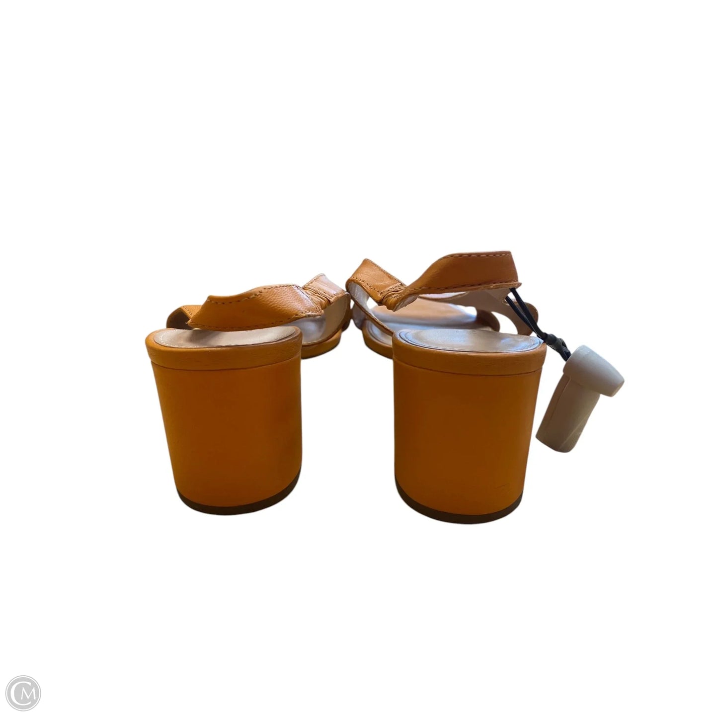 Sandals Heels Block By Cme In Orange, Size: 7.5