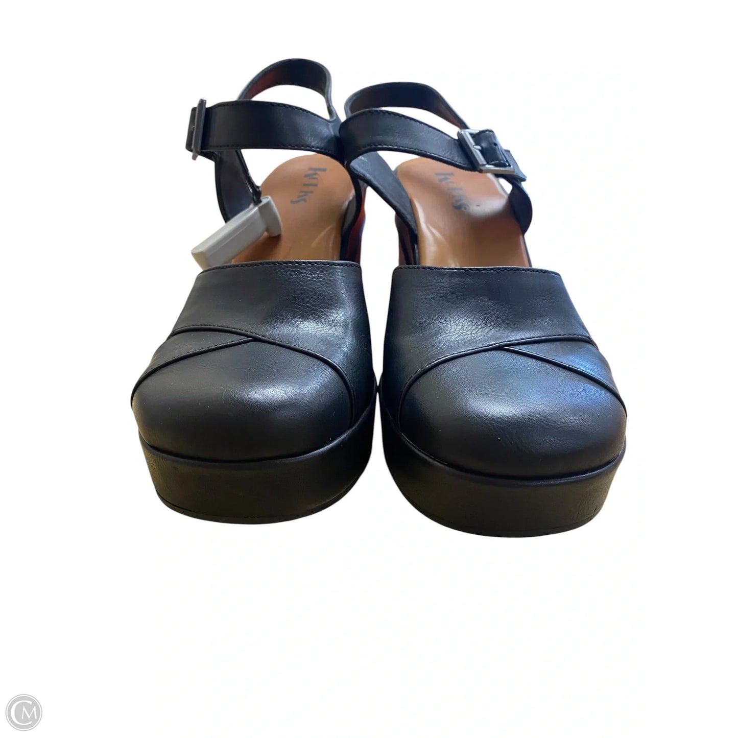 Sandals Heels Block By Korks In Black, Size: 11