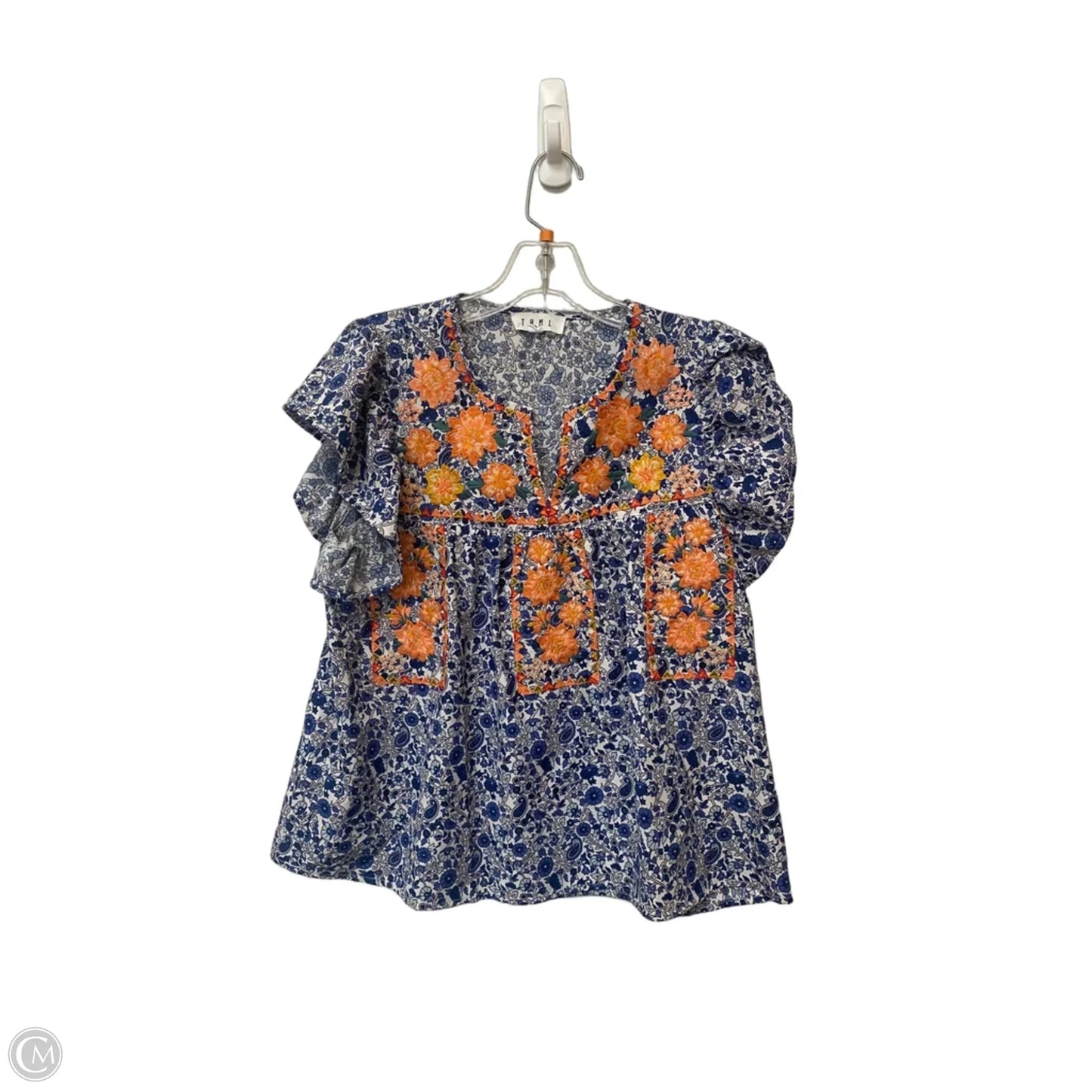 Top Short Sleeve By Thml In Floral Print, Size: S