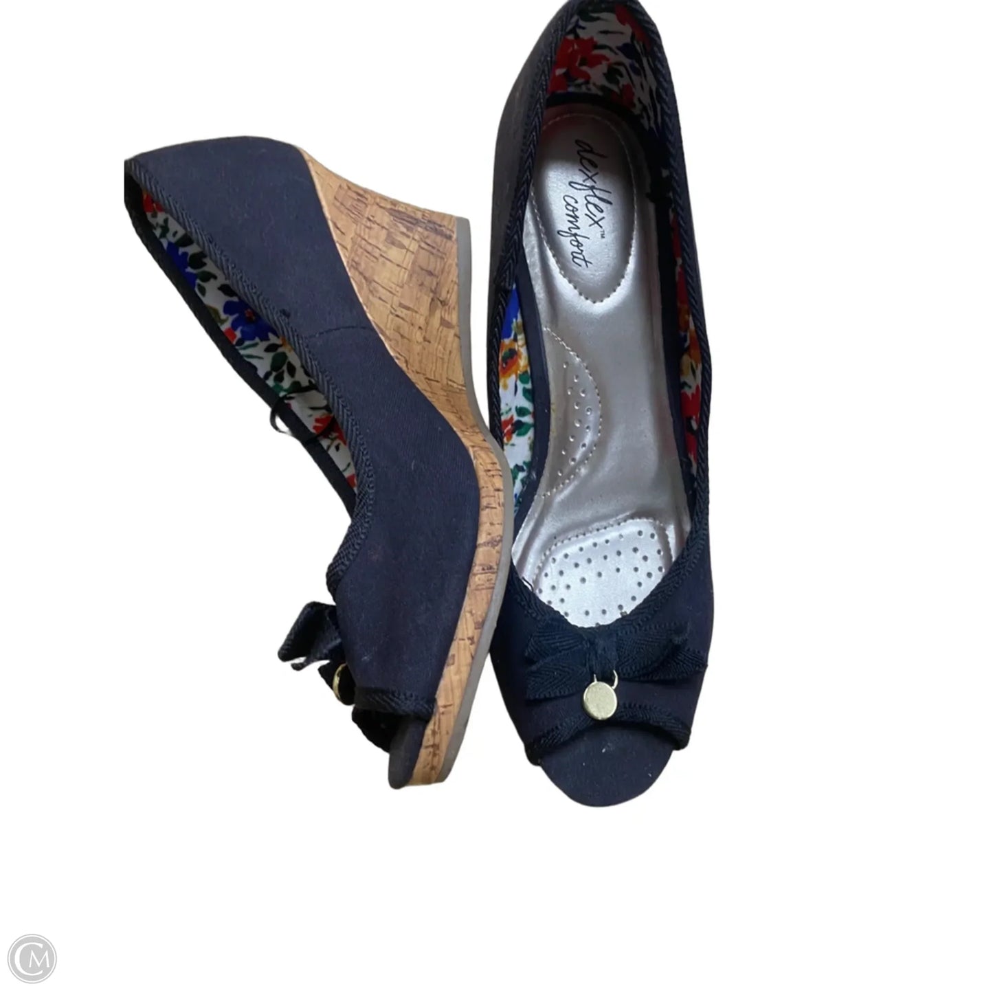Shoes Heels Wedge By Dexflex In Black, Size: 8.5