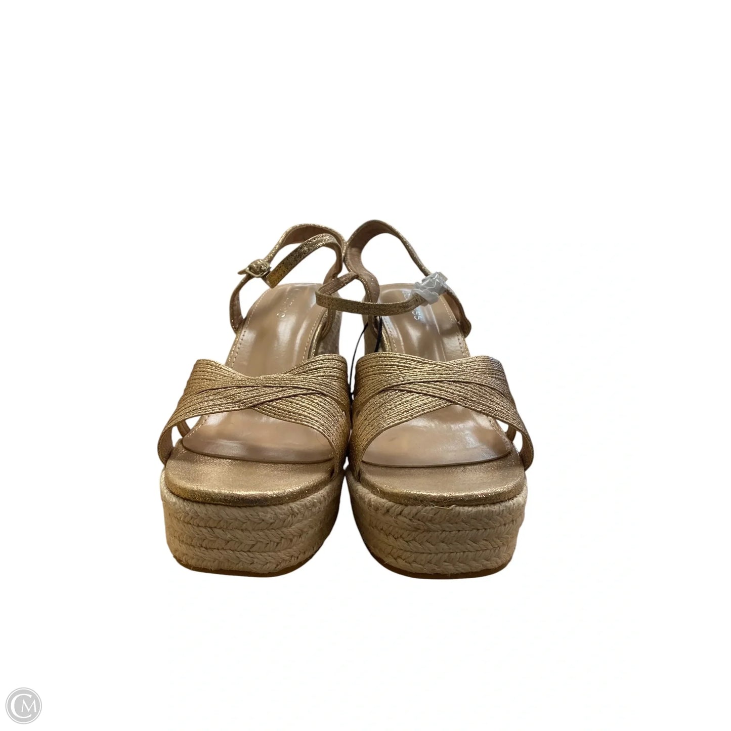 Sandals Heels Wedge By Cma In Brown, Size: 8.5