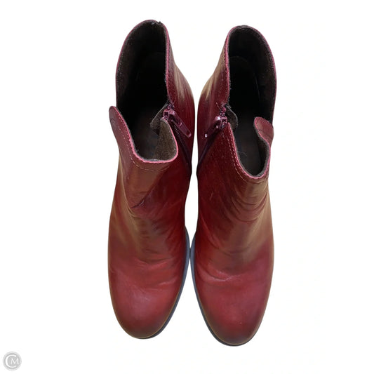 Boots Ankle Heels By Born In Red, Size: 9