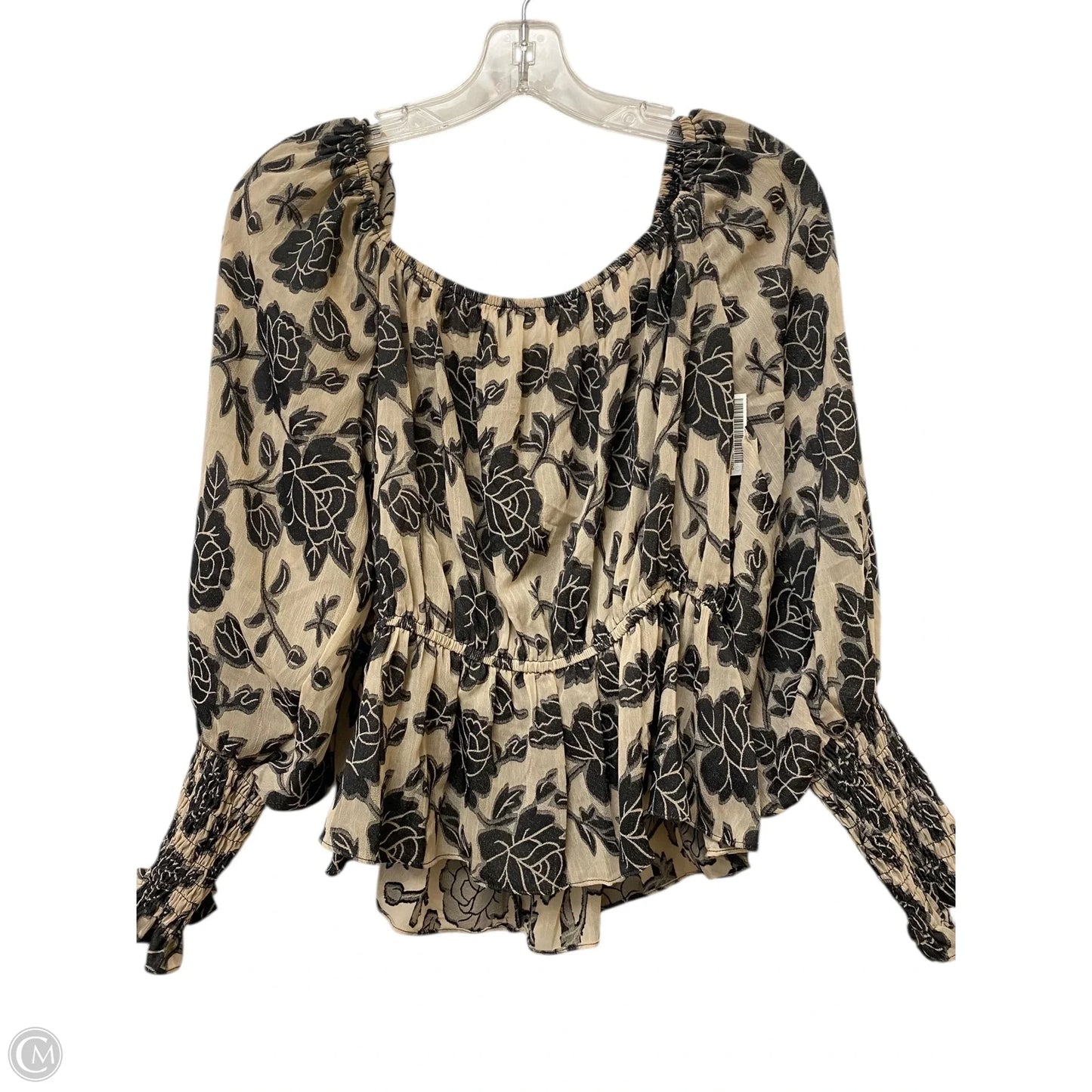 Top 3/4 Sleeve By Do + Be In Floral Print, Size: L