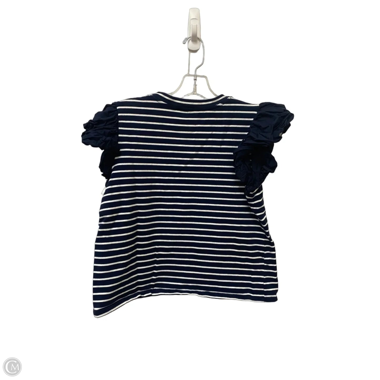 Top Short Sleeve By English Factory In Striped Pattern, Size: S