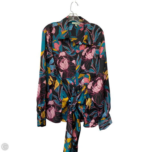 Top Long Sleeve By Ryegrass In Floral Print, Size: 2x