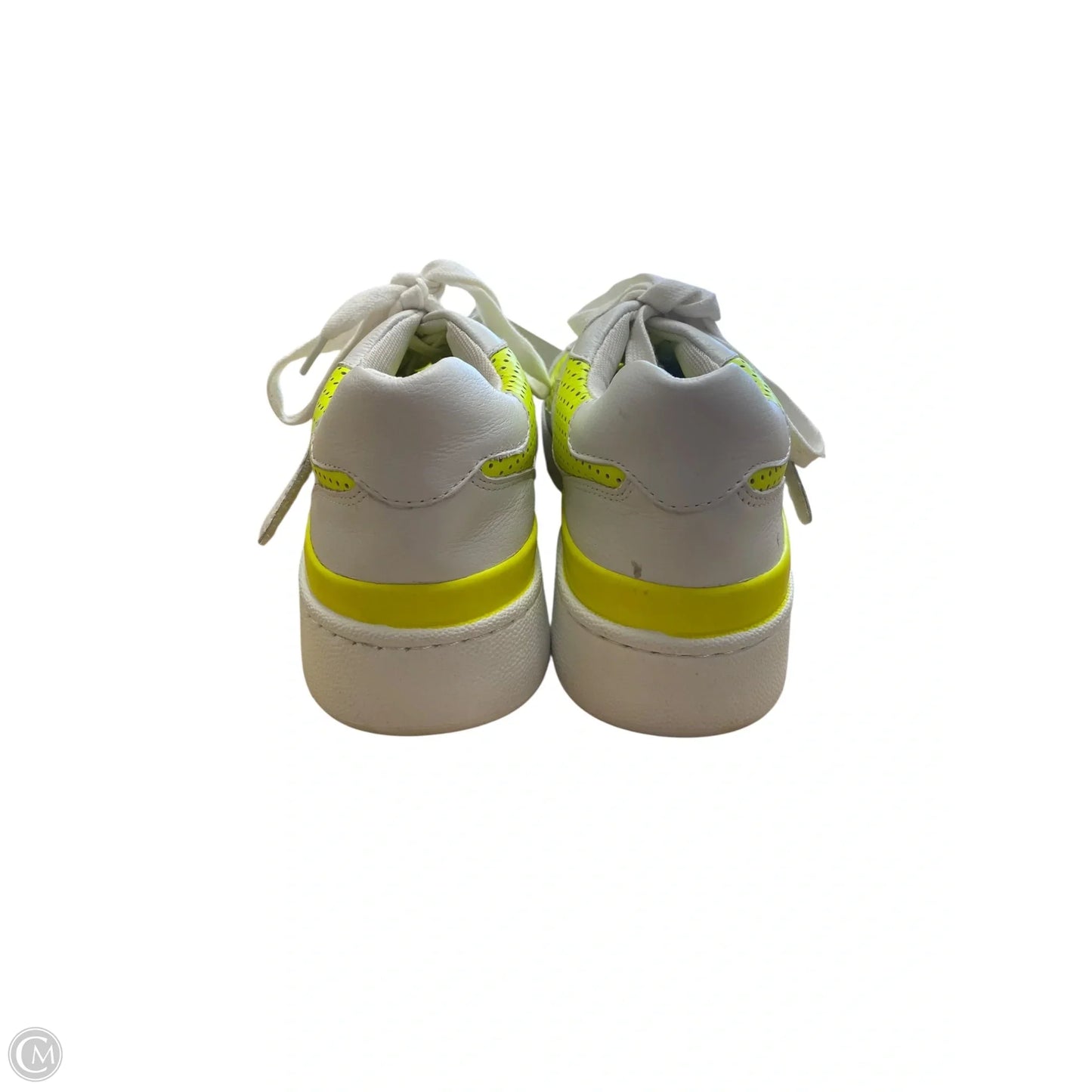 Shoes Sneakers By Vince Camuto In White & Yellow, Size: 8.5