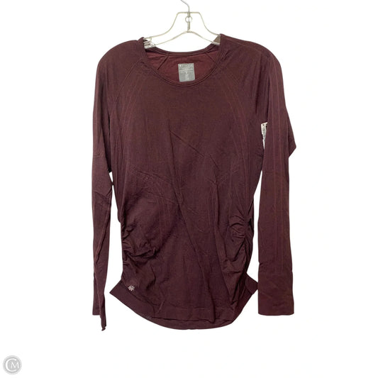Athletic Top Long Sleeve Crewneck By Athleta In Maroon, Size: M