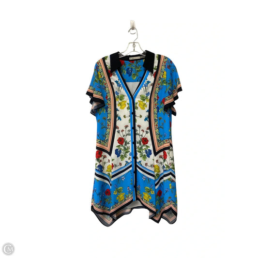Dress Designer By Alice + Olivia In Black & Blue, Size: M