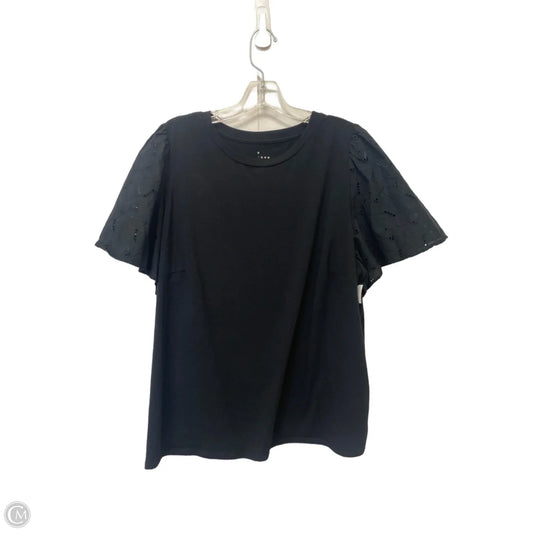 Top Short Sleeve By A New Day In Black, Size: Xxl