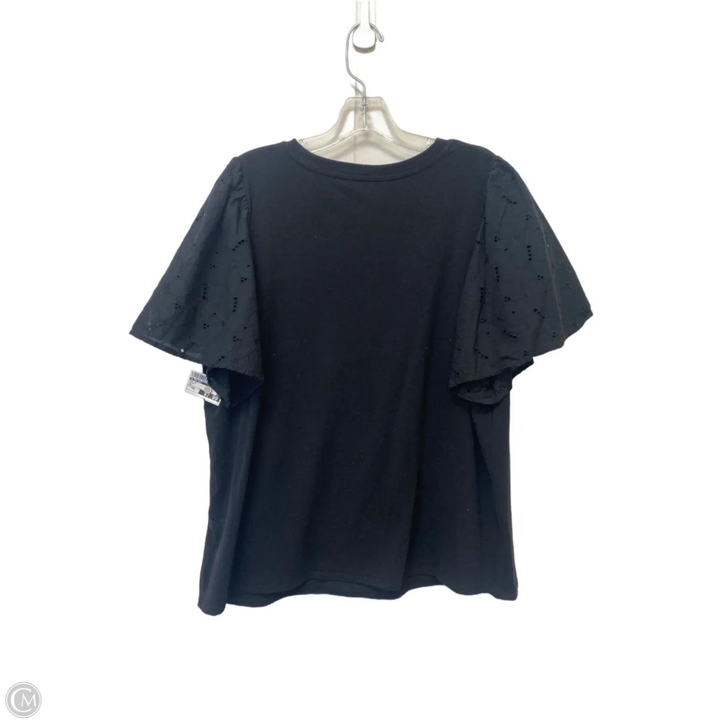 Top Short Sleeve By A New Day In Black, Size: Xxl