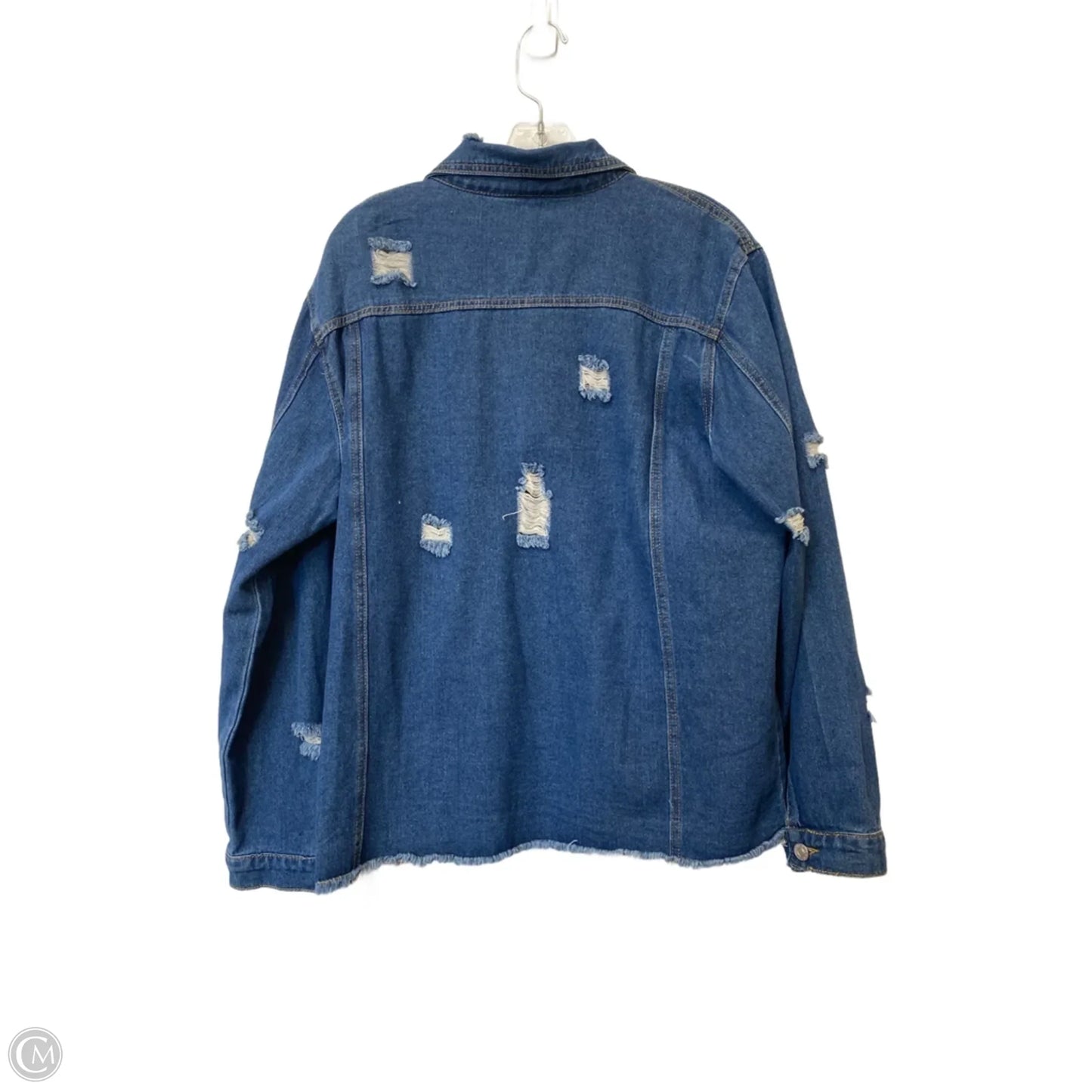 Jacket Denim By Clothes Mentor In Blue, Size: 1x