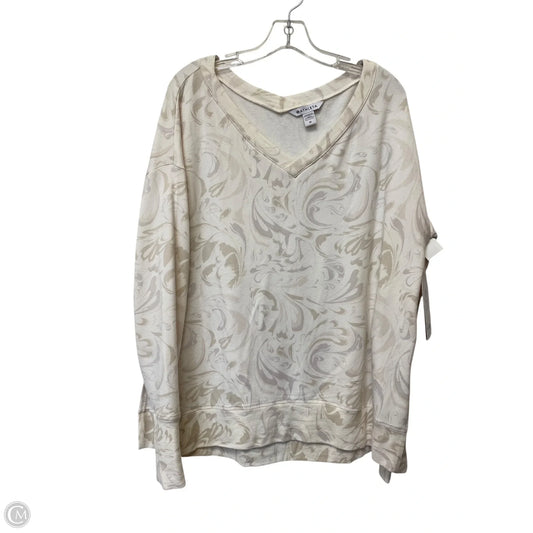 Athletic Top Long Sleeve Crewneck By Athleta In Cream, Size: M