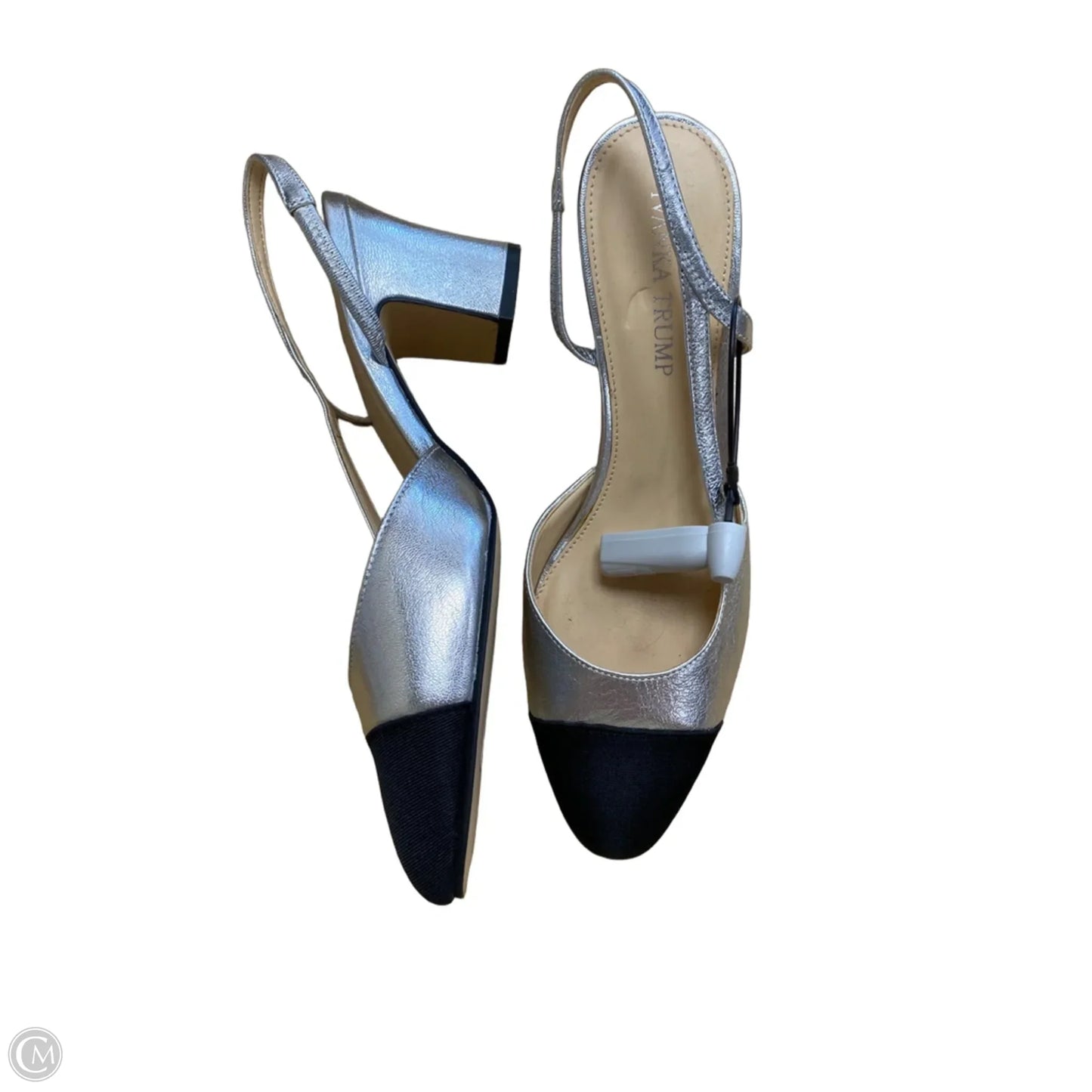 Shoes Heels Block By Ivanka Trump In Black & Silver, Size: 8