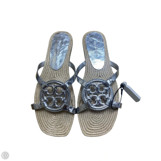 Shoes Designer By Tory Burch In Silver, Size: 8
