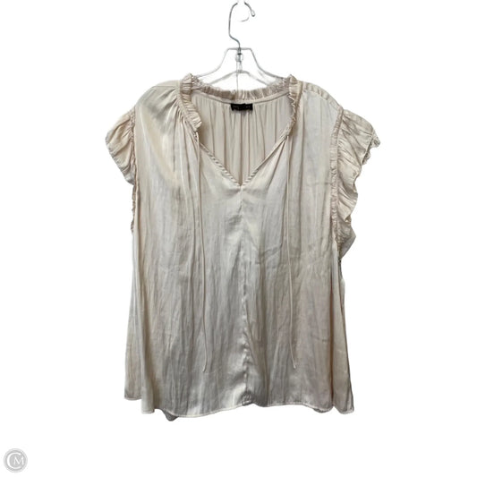 Top Sleeveless By Current Air In Cream, Size: 3x