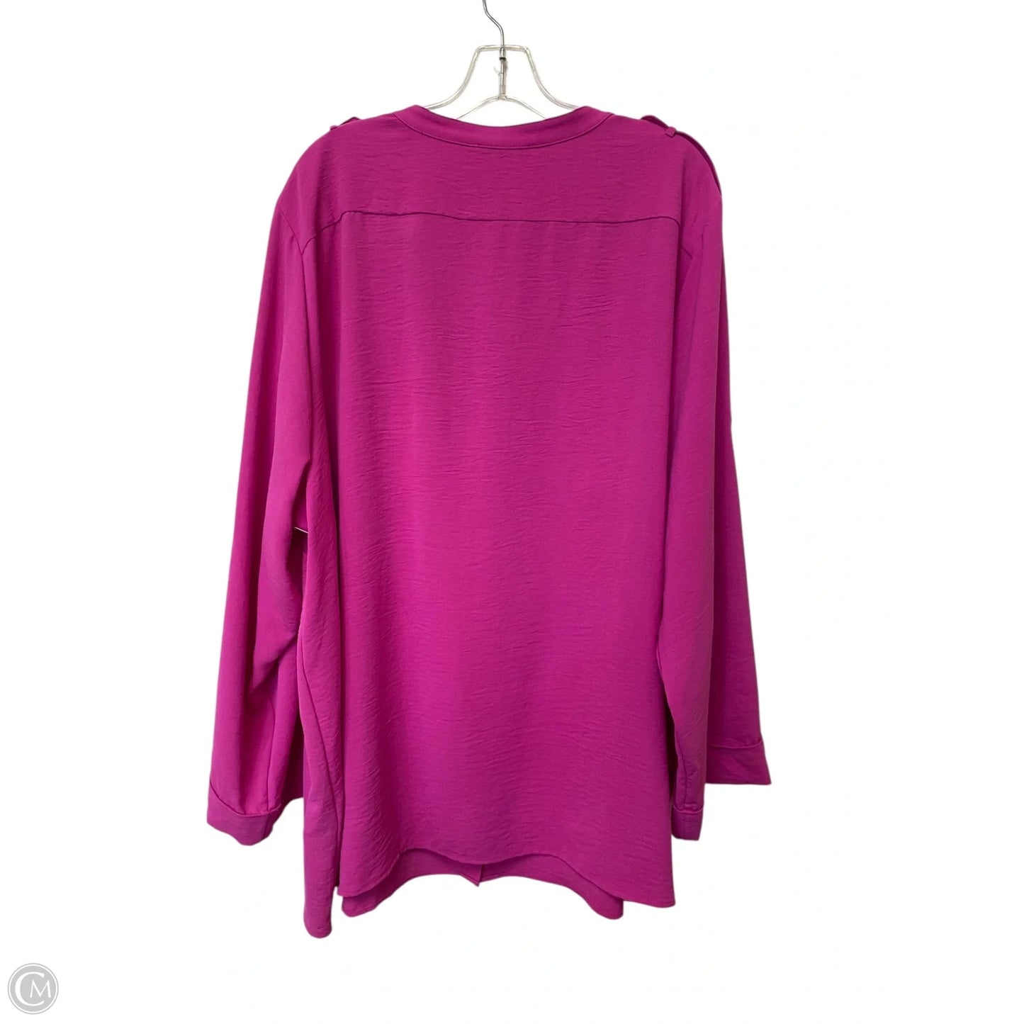 Top Long Sleeve By Calvin Klein In Pink, Size: 3x