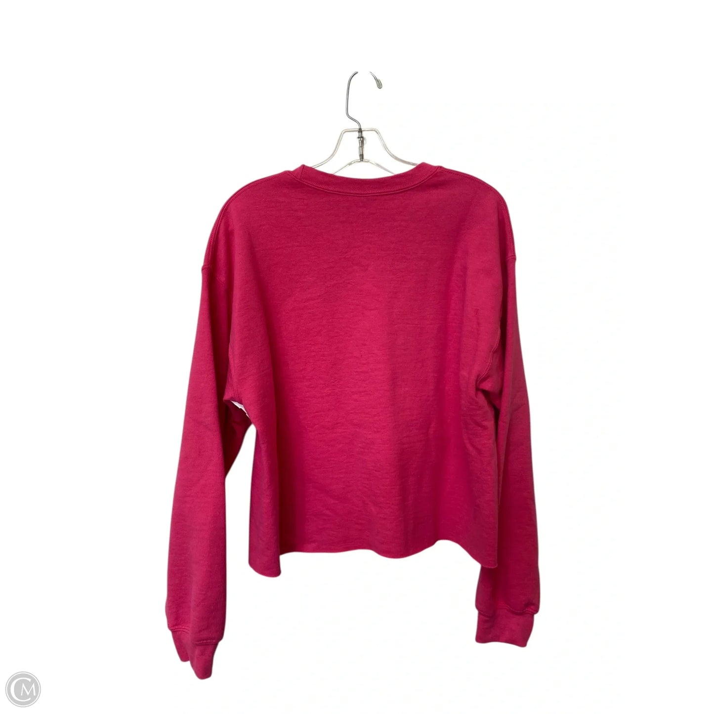 Sweatshirt Crewneck By Gildan In Pink, Size: L