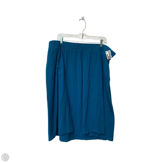 Skirt Midi By Catherines In Blue, Size: 2x
