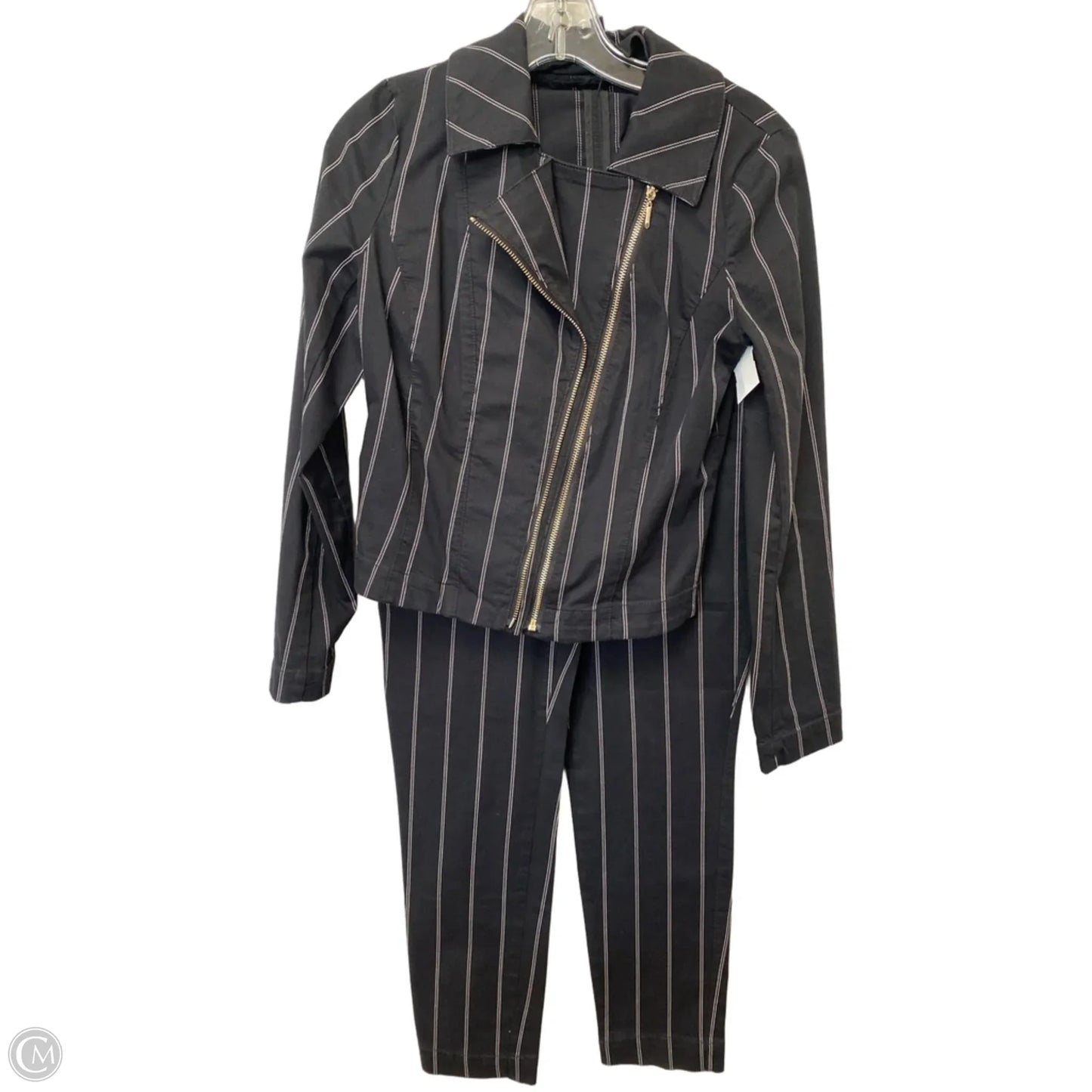 Jacket Moto By White House Black Market In Black & White, Size: 0