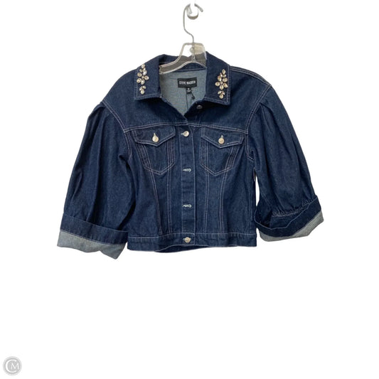 Jacket Denim By Steve Madden In Blue Denim, Size: S