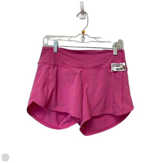 Athletic Shorts By Lululemon In Pink, Size: 6
