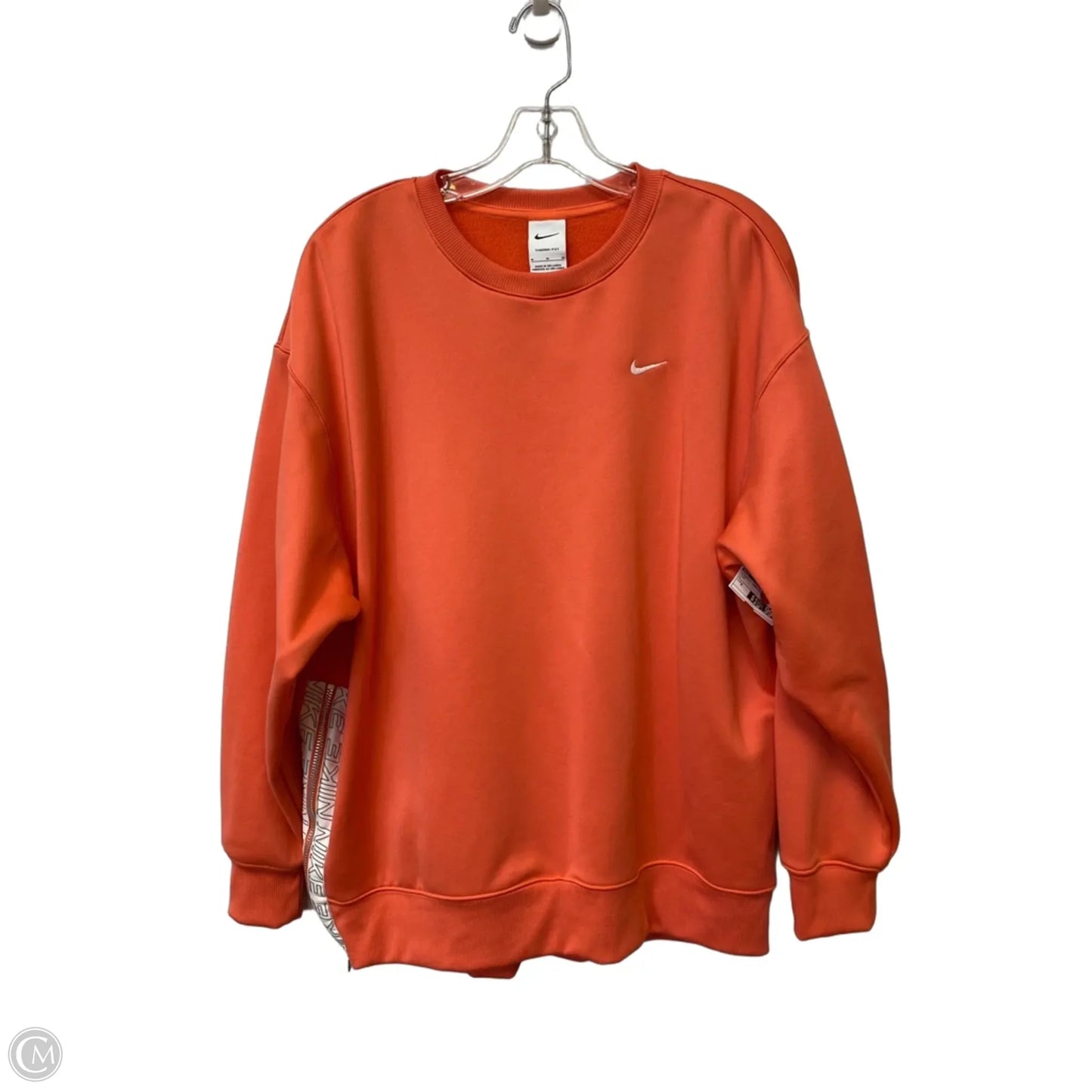 Athletic Sweatshirt Crewneck By Nike In Pink, Size: M