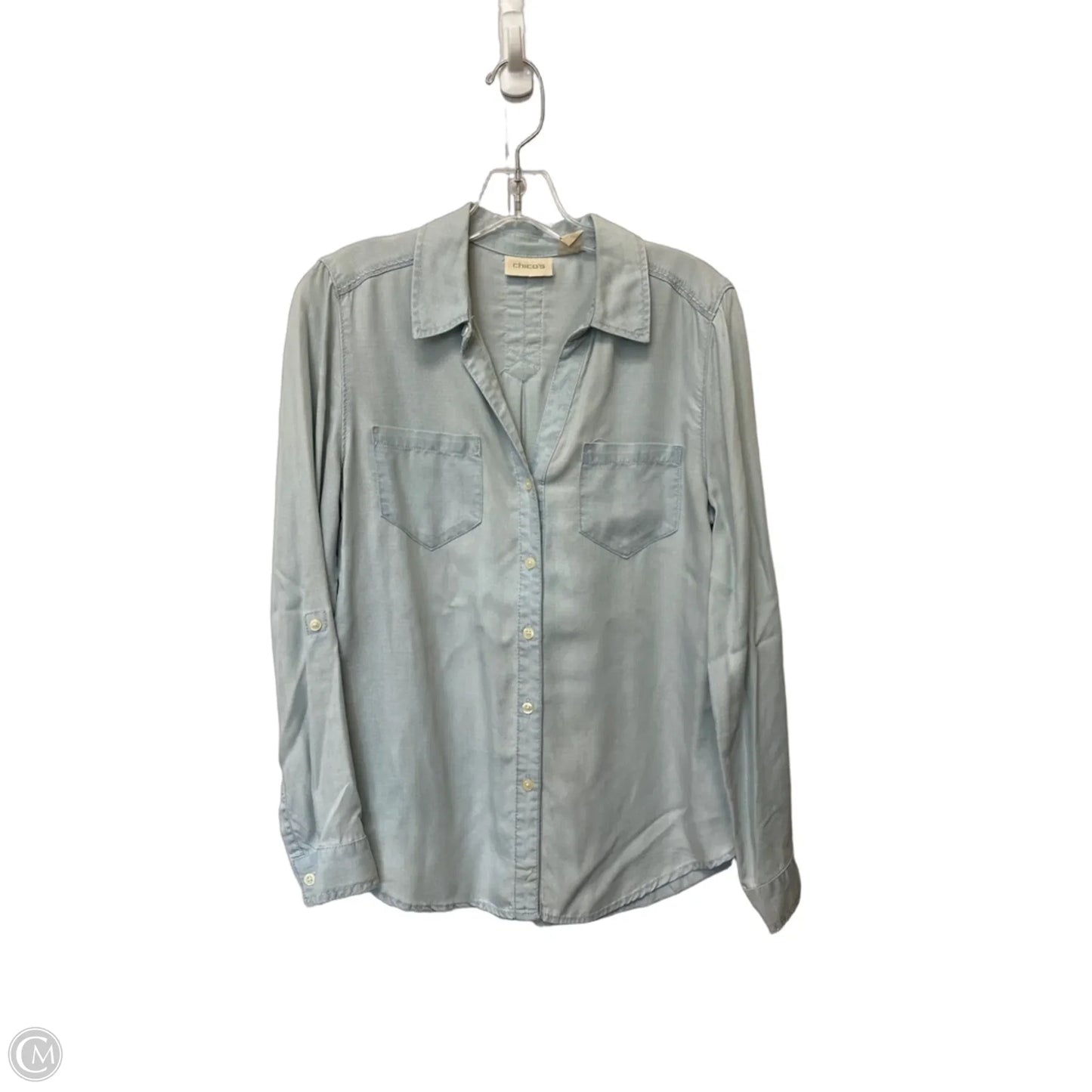 Top Long Sleeve By Chicos In Blue, Size: 0