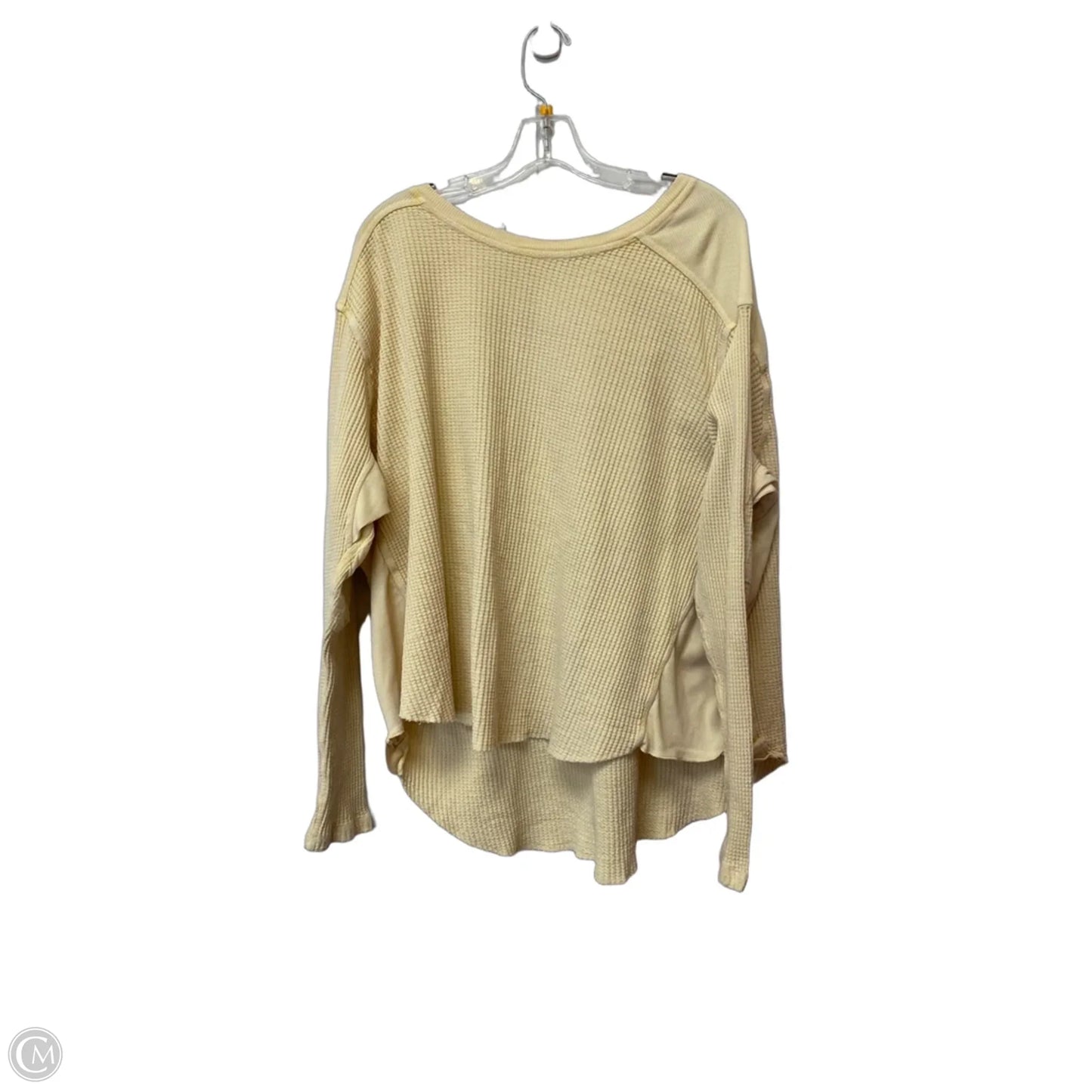 Top Long Sleeve By Free People In Yellow, Size: M
