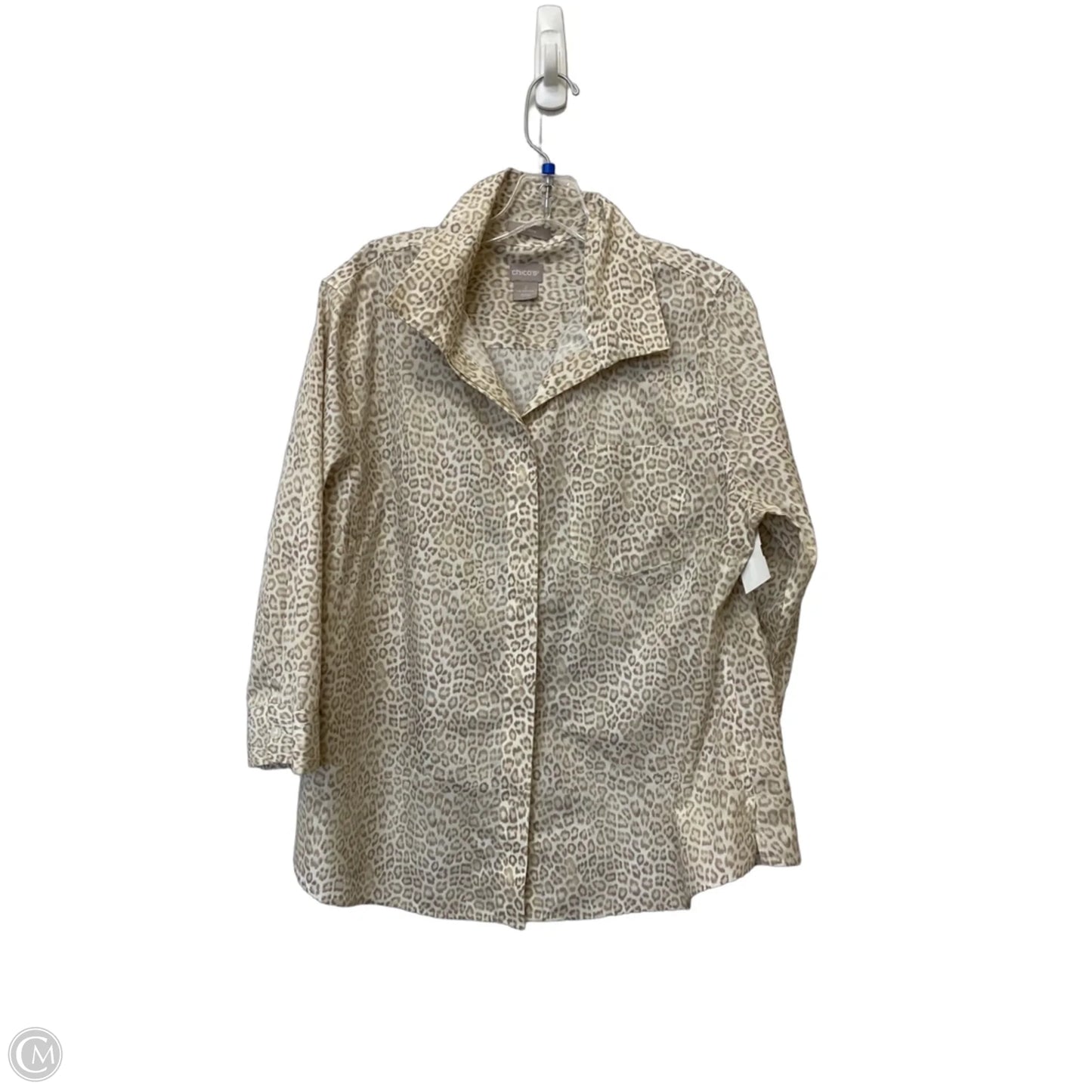 Top Long Sleeve By Chicos In Animal Print, Size: 2