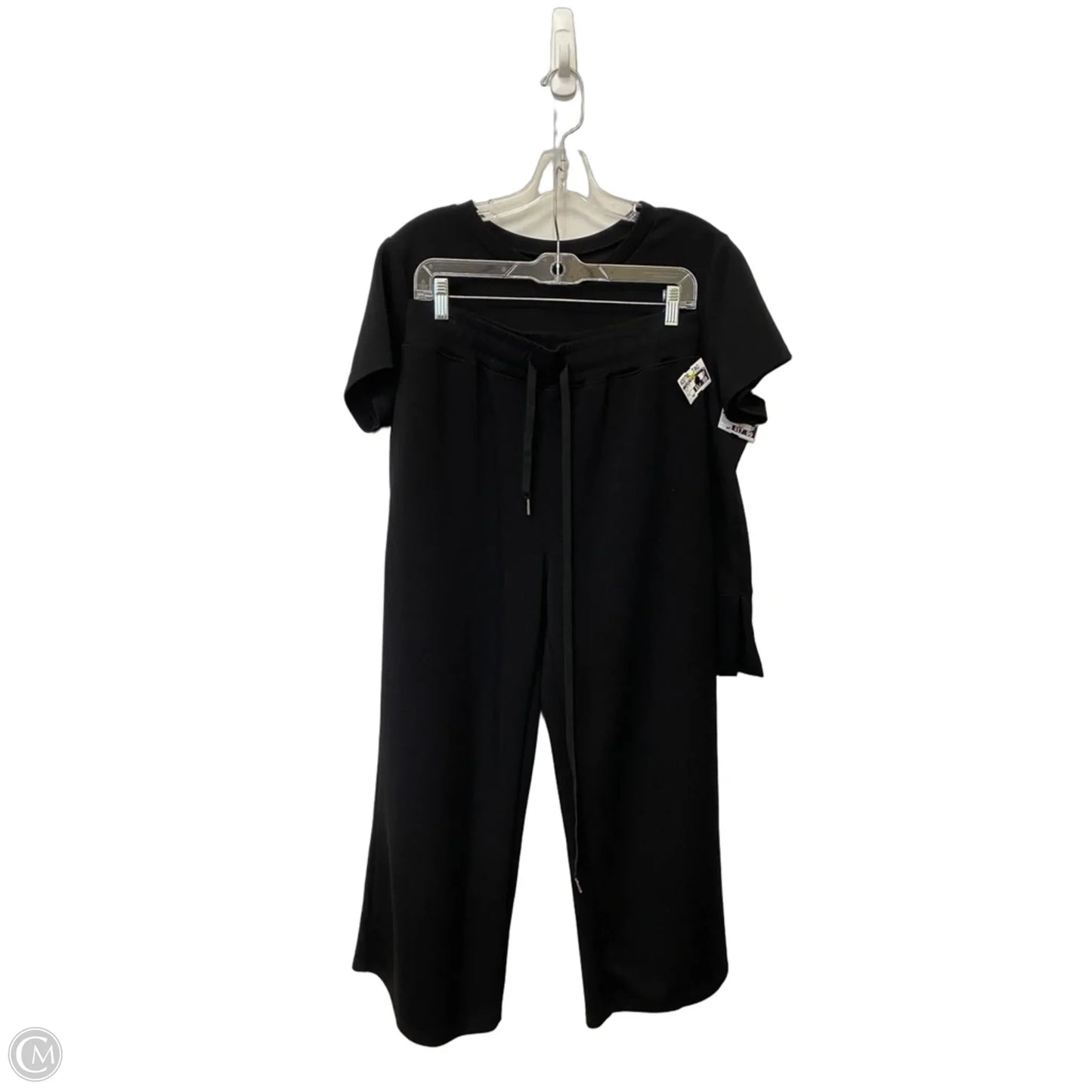 Top 2pc Short Sleeve By Clothes Mentor In Black, Size: L