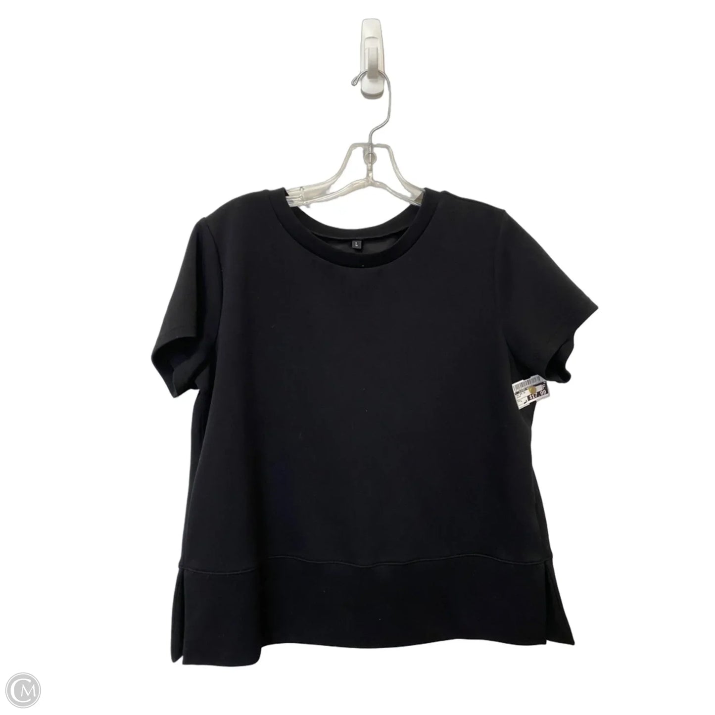 Top 2pc Short Sleeve By Clothes Mentor In Black, Size: L