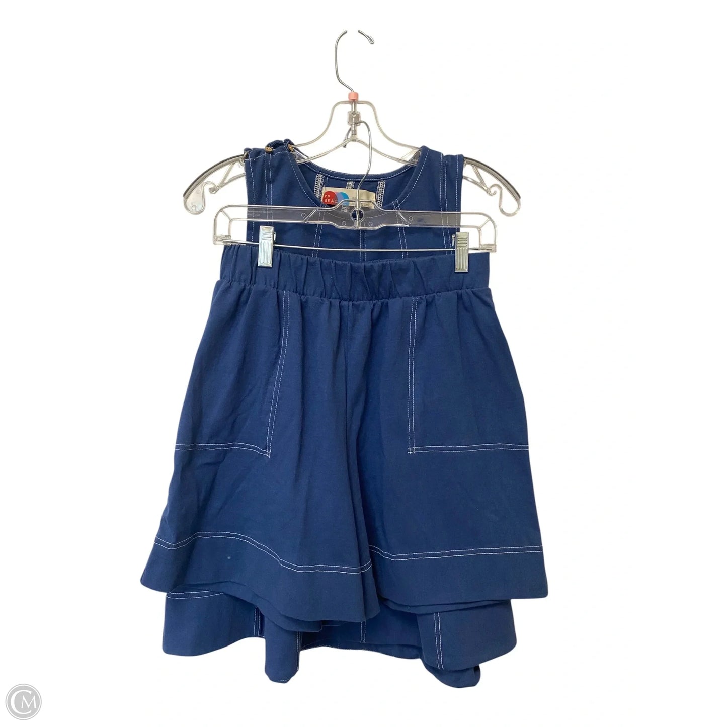 Top 2pc Short Sleeve By Clothes Mentor In Blue, Size: Xsp