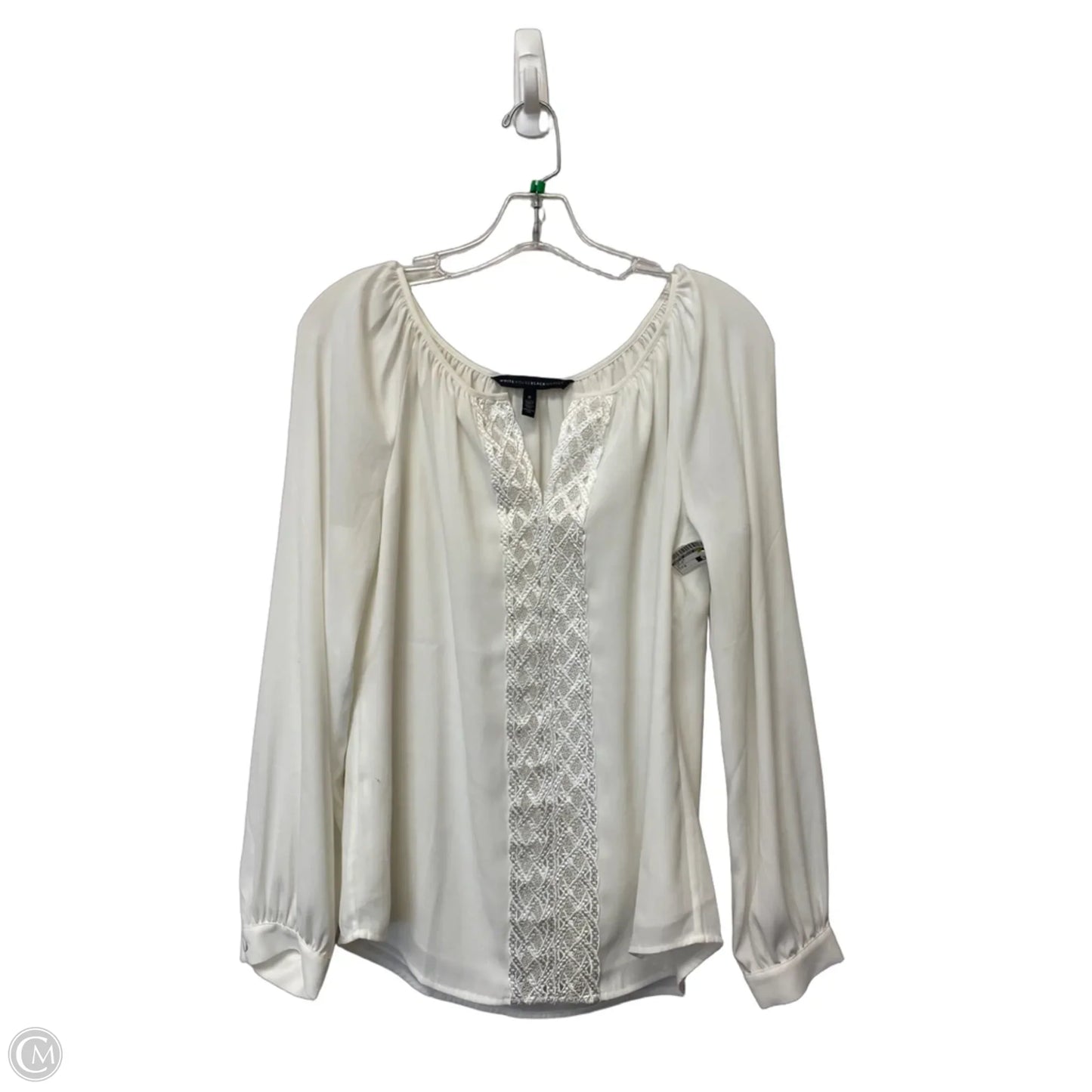 Top Long Sleeve By White House Black Market In White, Size: 6