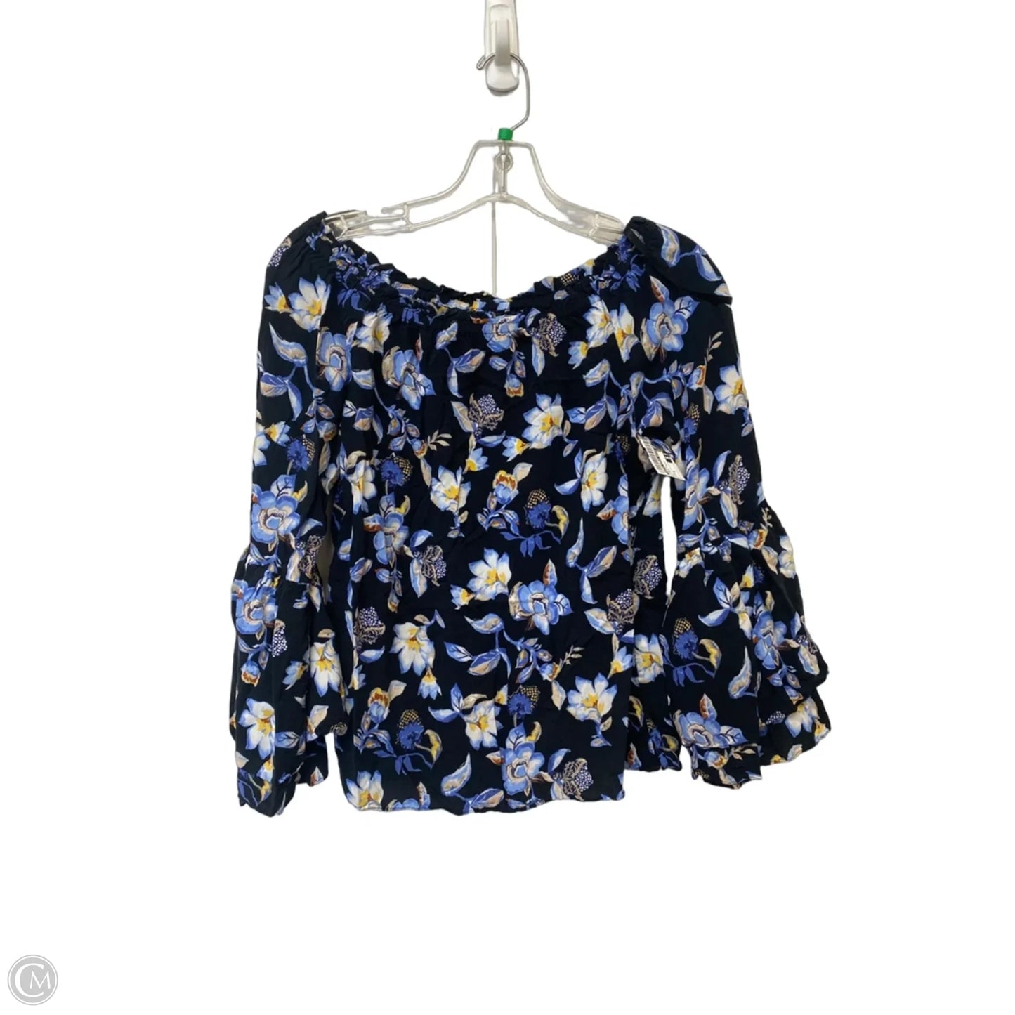 Top Long Sleeve By White House Black Market In Floral Print, Size: S