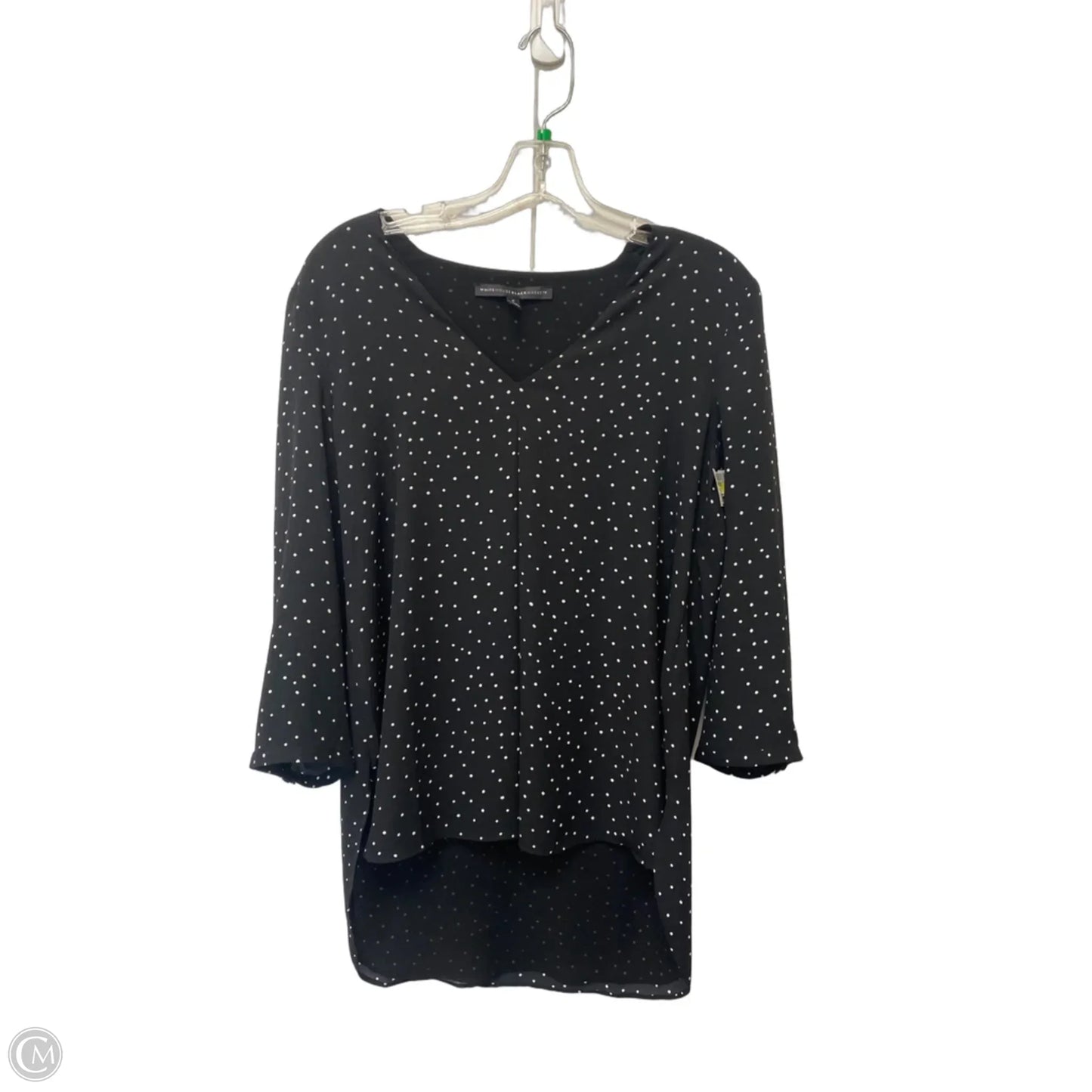 Top Long Sleeve By White House Black Market In Polkadot Pattern, Size: 6