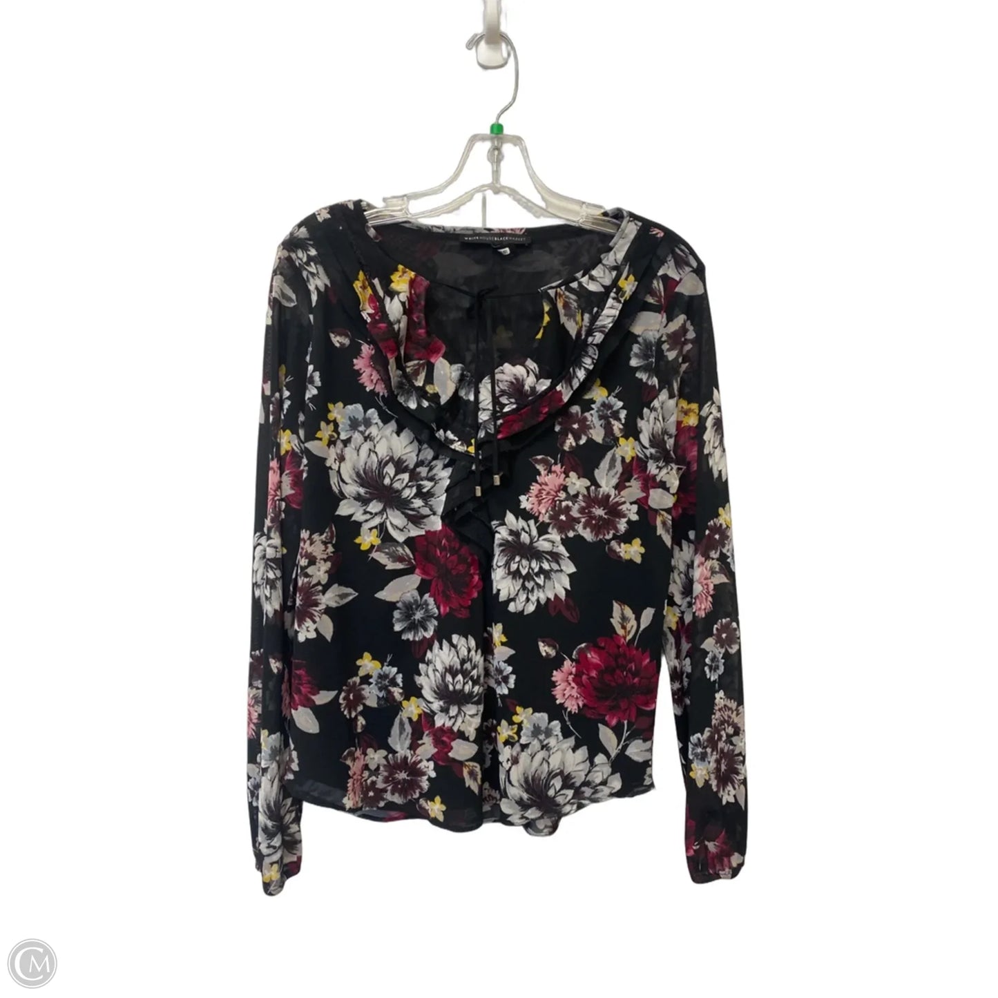 Top Long Sleeve By White House Black Market In Green, Size: S
