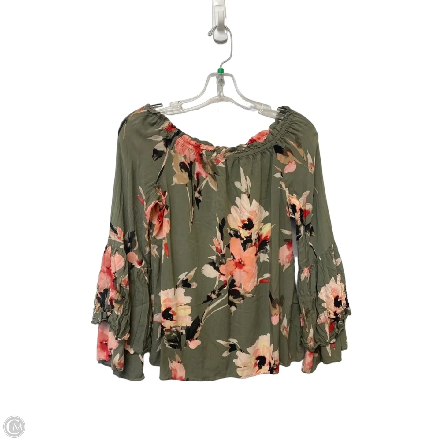 Top Long Sleeve By White House Black Market In Green, Size: S