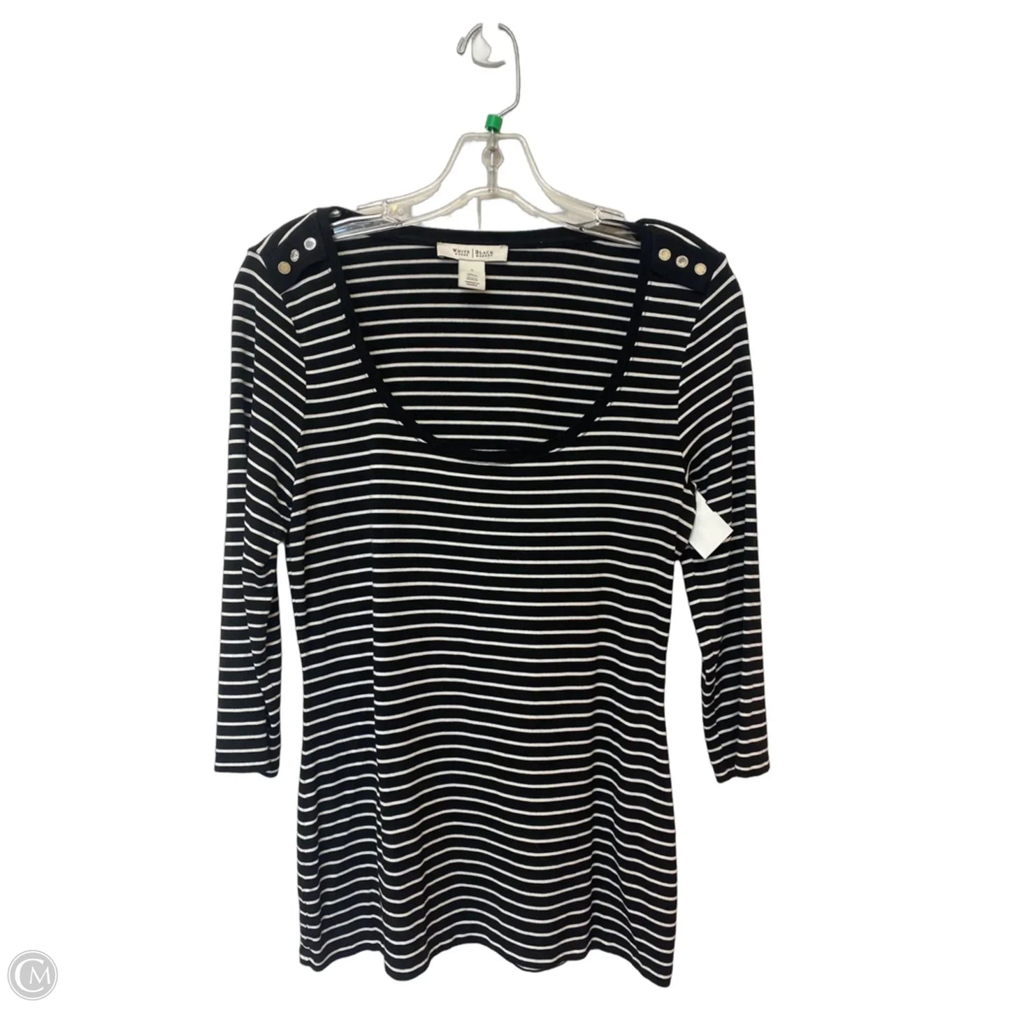 Top Long Sleeve By White House Black Market In Striped Pattern, Size: S