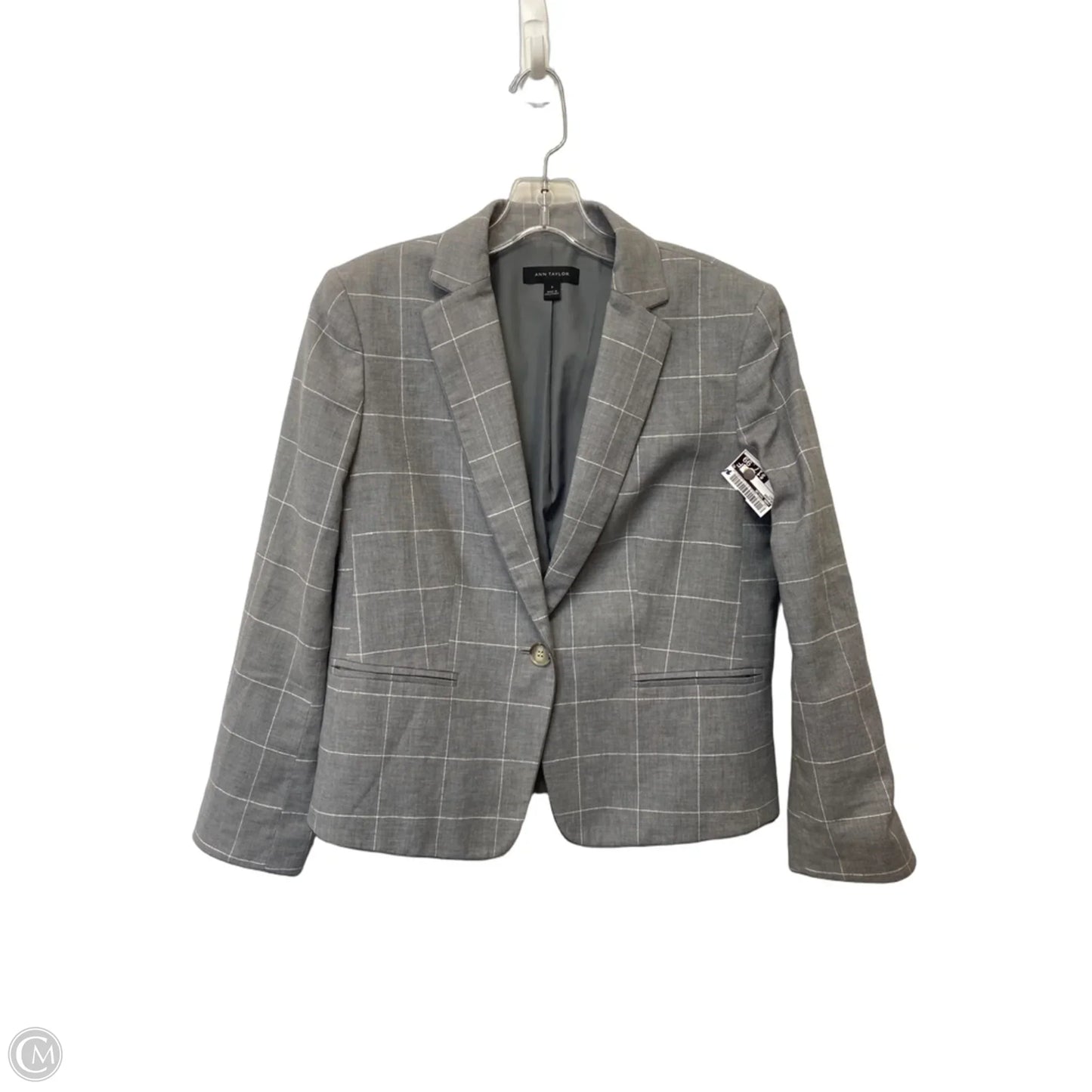 Blazer By Ann Taylor In Grey, Size: 6
