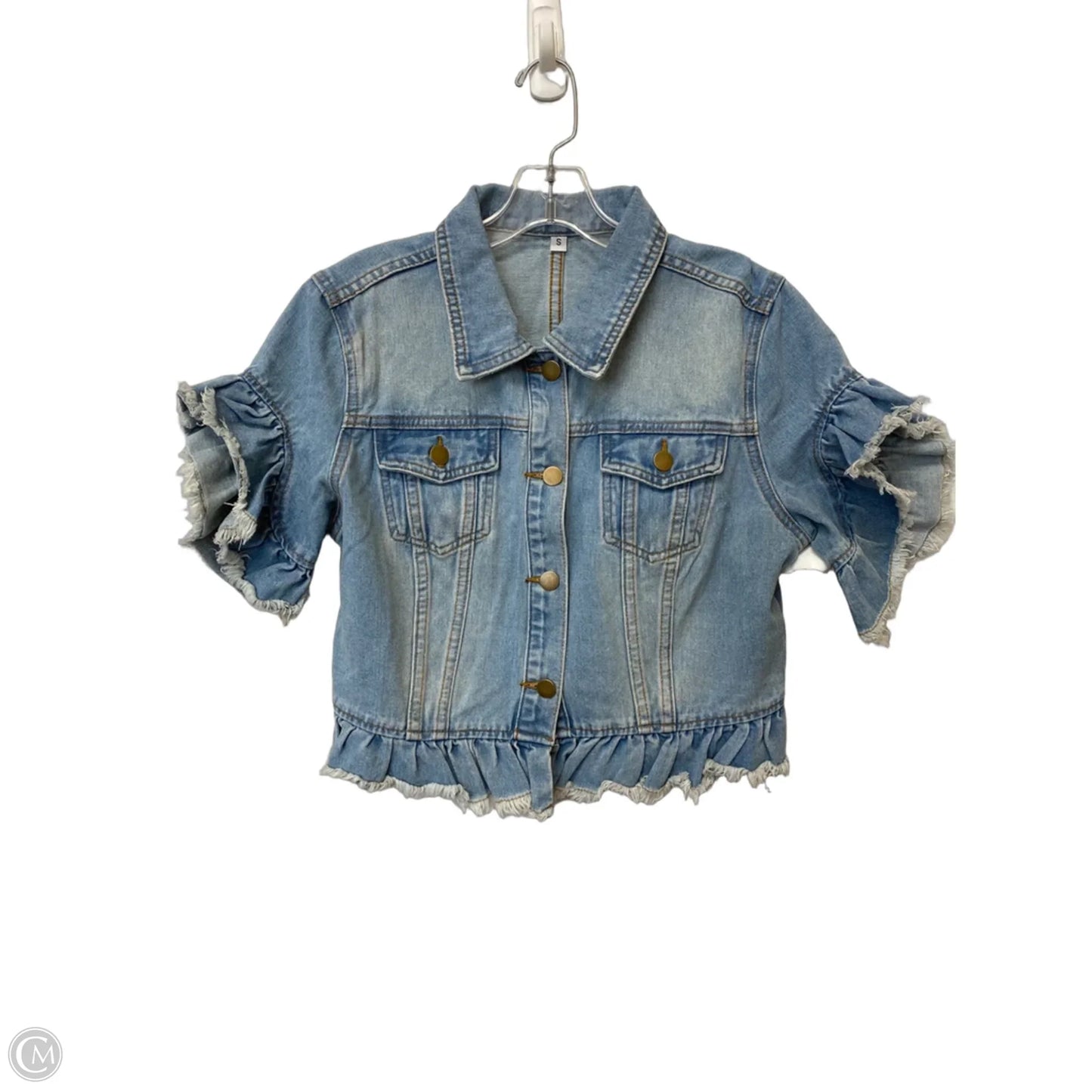 Jacket Denim By Clothes Mentor In Blue, Size: S