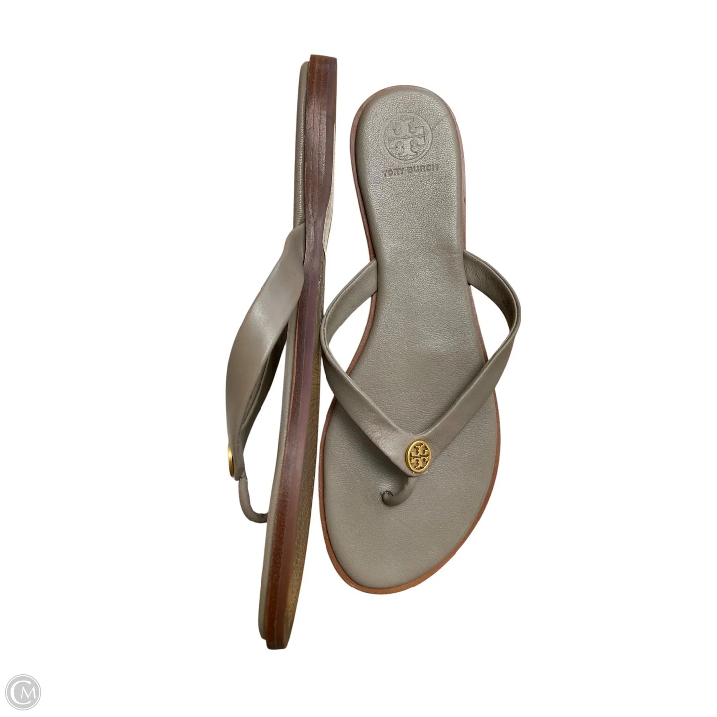 Sandals Designer By Tory Burch In Grey, Size: 9