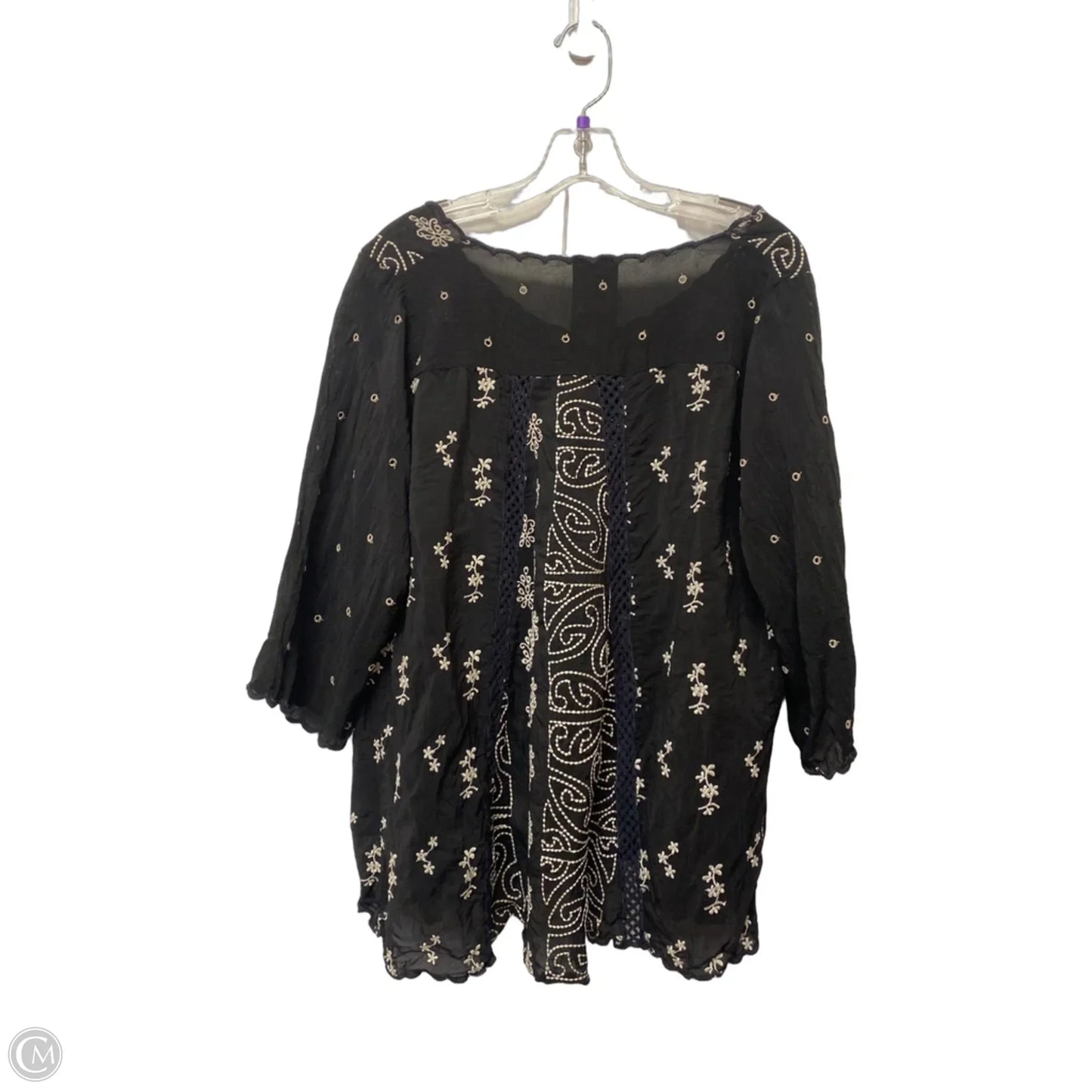 Top Long Sleeve By Johnny Was In Black, Size: M